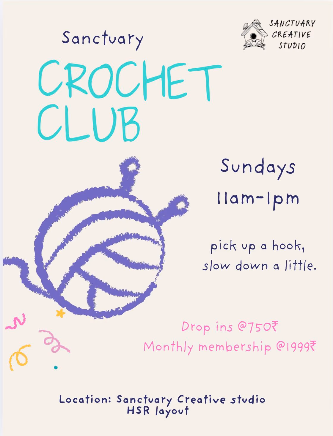Poster for Crochet Club