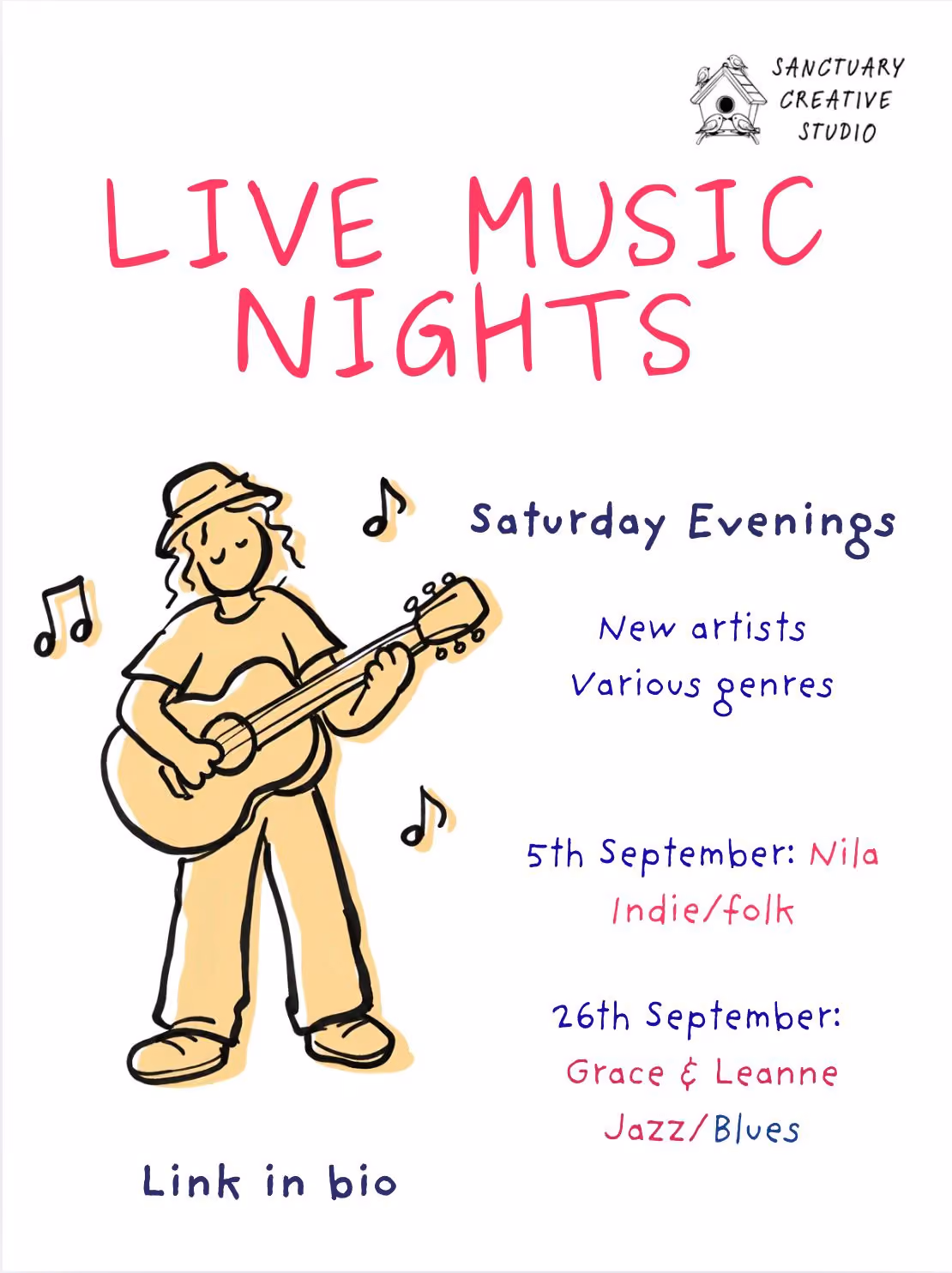 Poster for Live Music Nights