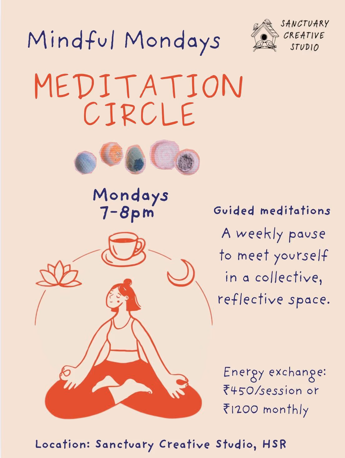 Poster for Mindful Mondays: Meditation Circle