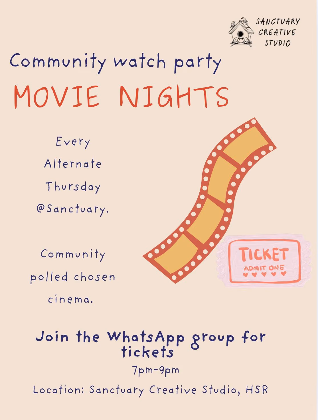 Poster for Community Watch Party: Movie Nights